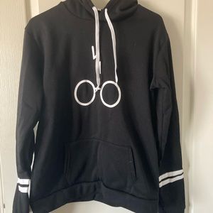 Harry Potter Custom Hoodie With Glasses and Lightning Bolt